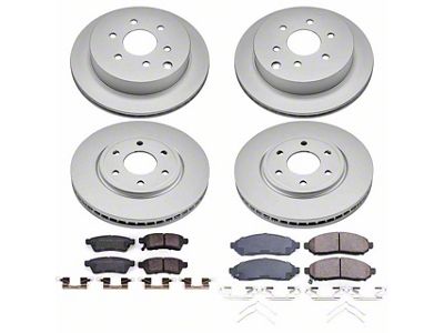 PowerStop Z17 Evolution Plus 6-Lug Brake Rotor and Pad Kit; Front and Rear (16-19 2.5L Frontier)