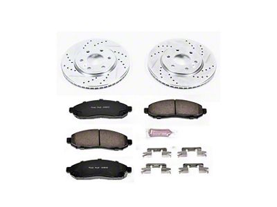 PowerStop Z23 Evolution Sport 6-Lug Brake Rotor and Pad Kit; Front (05-15 2.5L Frontier)