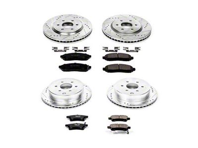 PowerStop Z23 Evolution Sport 6-Lug Brake Rotor and Pad Kit; Front and Rear (05-15 V6 Frontier)
