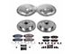 PowerStop Z23 Evolution Sport 6-Lug Brake Rotor and Pad Kit; Front and Rear (16-24 V6 Frontier)