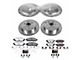 PowerStop Z36 Extreme Truck and Tow 6-Lug Brake Rotor and Pad Kit; Front and Rear (16-24 V6 Frontier)