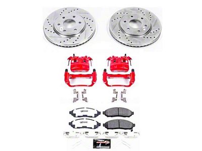 PowerStop Z36 Extreme Truck and Tow 6-Lug Brake Rotor, Pad and Caliper Kit; Front (16-19 2.5L Frontier)