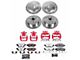 PowerStop Z36 Extreme Truck and Tow 6-Lug Brake Rotor, Pad and Caliper Kit; Front and Rear (16-24 V6 Frontier)