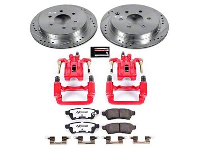 PowerStop Z36 Extreme Truck and Tow 6-Lug Brake Rotor, Pad and Caliper Kit; Rear (05-24 Frontier)