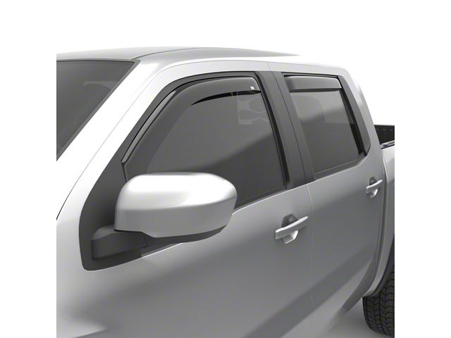 EGR In-Channel Window Visors; Front and Rear; Dark Smoke (22-24 Frontier Crew Cab)