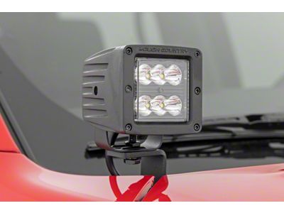 Rough Country Black Series LED Ditch Light Kit; Spot Beam (22-24 Frontier)