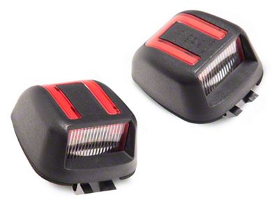 Raxiom Axial Series LED License Plate Lamps; White and Red (07-19 Frontier)