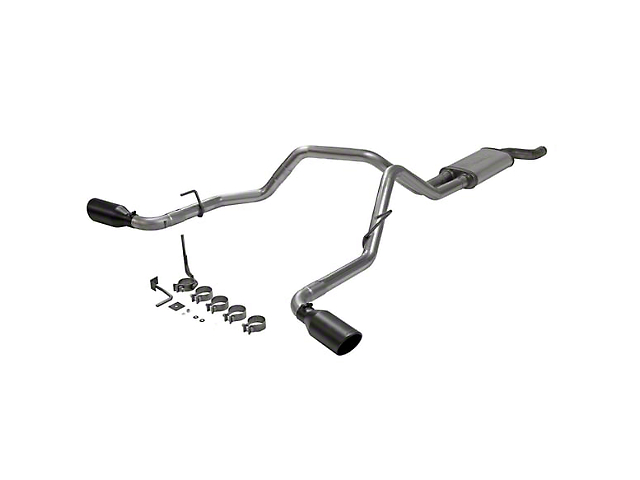 Flowmaster FlowFX Dual Exhaust System with Black Tips; Side Exit (05-19 4.0L Frontier)