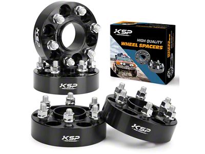 1.50-Inch Hubcentric Pro Billet Wheel Spacers; Black (05-24 Frontier)
