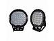 Armour II Roll Bar with 9-Inch Black Round Flood LED Lights; Black (05-21 Frontier)
