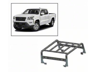 OEM Style Black Roof Rack Rail Set For 2005-2022 Nissan Frontier 4-Door – Aluminum/ABS, 165lb Capacity