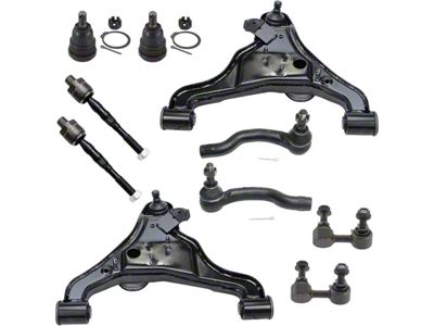 Front Control Arms with Ball Joints, Sway Bar Links and Tie Rods (05-18 Frontier)