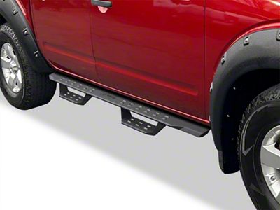 RS Style Nerf Side Step Bars; Black (05-24 Frontier Crew Cab)