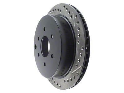 StopTech Sport Cross-Drilled and Slotted 6-Lug Rotor; Rear Driver Side (05-24 Frontier)