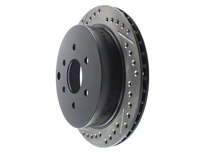 StopTech Sport Cross-Drilled and Slotted 6-Lug Rotor; Rear Passenger Side (05-24 Frontier)
