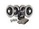 StopTech Street Axle Slotted 6-Lug Brake Rotor and Pad Kit; Front and Rear (05-24 V6 Frontier)
