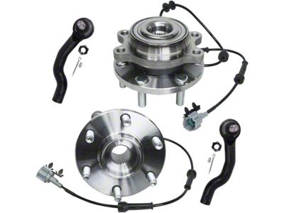 Wheel Hub Assemblies with Outer Tie Rods; Front (05-19 4WD Frontier)