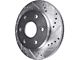 Drilled and Slotted 6-Lug Rotors; Front Pair (05-24 V6 Frontier)