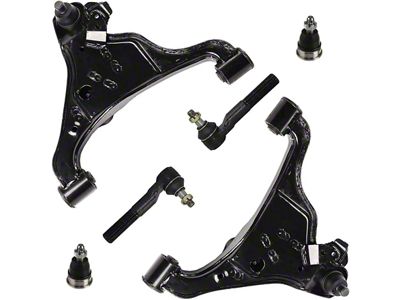 Front Lower Control Arms with Outer Tie Rods and Upper Ball Joints (05-18 Frontier)