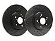 SP Performance Double Drilled and Slotted 6-Lug Rotors with Black ZRC Coated; Front Pair (05-19 2.5L Frontier)