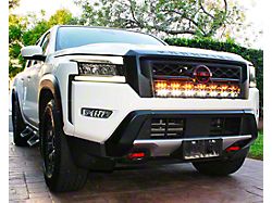 Dual 30-Inch Amber and White LED Light Bars with Grille Mounting Brackets (22-24 Frontier)