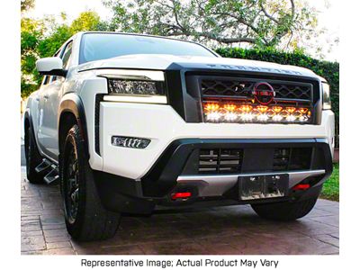 Dual 30-Inch White LED Light Bars with Grille Mounting Brackets (22-24 Frontier)