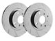 SP Performance Slotted 6-Lug Rotors with Gray ZRC Coating; Front Pair (05-19 2.5L Frontier)