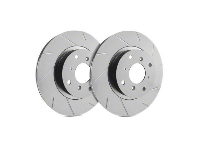 SP Performance Slotted 6-Lug Rotors with Gray ZRC Coating; Front Pair (05-24 V6 Frontier)