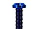 ZSPEC Design Bed Rope Hooks Fastener Kit; Titanium; Blue (05-24 Frontier)