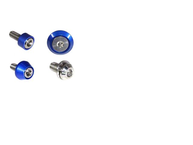 ZSPEC Design Stage 2 Dress Up Bolts Fastener Kit; Titanium and Billet; Silver/Blue (05-21 Frontier)