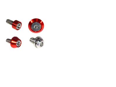 ZSPEC Design Stage 2 Dress Up Bolts Fastener Kit; Titanium and Billet; Silver/Red (05-21 Frontier)