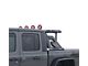 Armour II Roll Bar with 5.30-Inch Red Round Flood LED Lights and Basket; Black (05-21 Frontier)