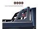 Armour Roll Bar with 5.30-Inch Red Round Flood LED Lights; Black (05-21 Frontier)