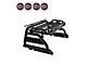Atlas Roll Bar with 5.30-Inch Red Round Flood LED Lights for Tonneau Cover; Black (05-21 Frontier)