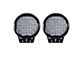 Classic Pro Roll Bar with 9-Inch Black Round Flood LED Lights; Black (05-21 Frontier)