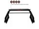 Classic Roll Bar for Tonneau Cover with 5.30-Inch Red Round Flood LED Lights; Black (05-21 Frontier)