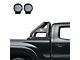 Classic Roll Bar for Tonneau Cover with 9-Inch Black Round Flood LED Lights; Black (22-24 Frontier)