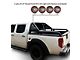 Gladiator Roll Bar with 5.30-Inch Red Round Flood LED Lights; Black (05-21 Frontier)