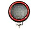 Modular Grille Guard with 5.30-Inch Red Round Flood LED Lights; Black (05-21 Frontier)