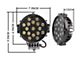 Rugged Heavy Duty Grille Guard with 7-Inch Black Round LED Lights; Black (22-24 Frontier)
