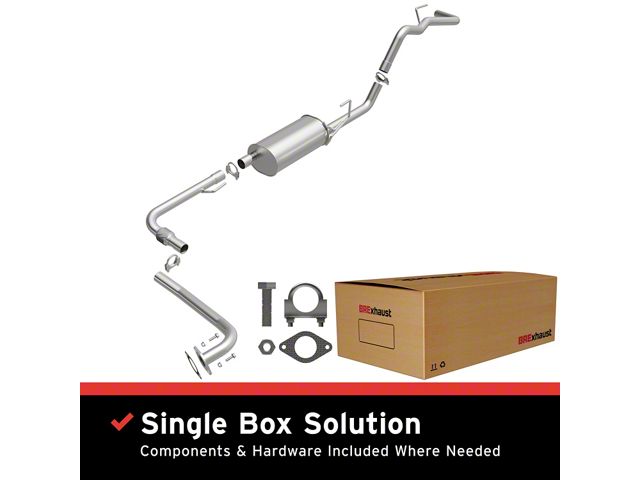 BRExhaust Direct-Fit Single Exhaust System; Side Exit (05-18 2.5L Frontier)