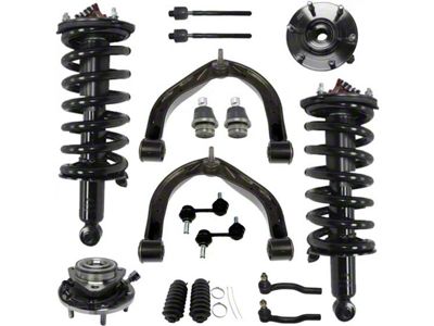 Front Strut and Spring Assemblies with Upper Control Arms, Sway Bar Links and Tie Rods (08-12 4WD Titan w/o Off-Road Package)