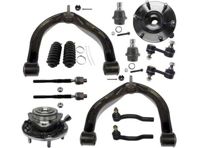 Front Upper Control Arms with Wheel Hub Assemblies, Sway Bar Links and Tie Rods (08-12 4WD Titan)
