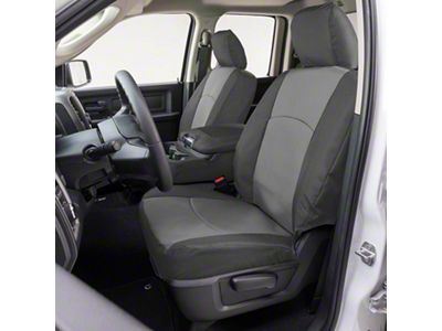 Covercraft Precision Fit Seat Covers Endura Custom Front Row Seat Covers; Silver/Charcoal (10-14 Titan w/ Bench Seat)