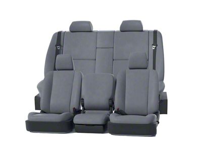 Covercraft Precision Fit Seat Covers Leatherette Custom Second Row Seat Cover; Medium Gray (17-24 Titan Crew Cab)