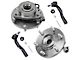 Wheel Hub Assemblies with Outer Tie Rods; Front (08-12 4WD Titan)