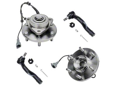 Wheel Hub Assemblies with Outer Tie Rods; Front (04-07 Titan)