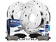 Drilled and Slotted 6-Lug Brake Rotor, Pad, Brake Fluid and Cleaner Kit; Front (11-24 Titan)