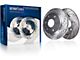 Drilled and Slotted 6-Lug Brake Rotor, Pad, Brake Fluid and Cleaner Kit; Rear (04-15 Titan)
