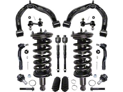 Front Strut and Spring Assemblies with Front Upper Control Arms, Ball Joints, Sway Bar links and Tie Rods (04-15 4WD Titan w/o Off-Road Package)